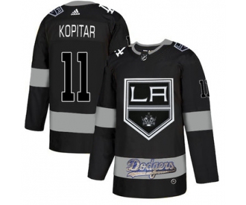 LA Kings With Dodgers 11 Anze Kopitar Black Adidas Jersey