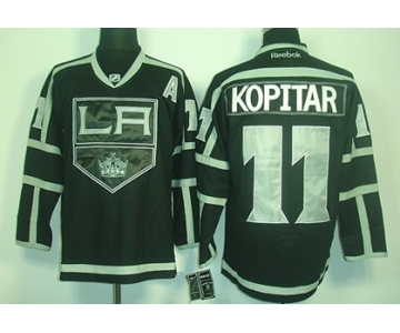Los Angeles Kings #11 Anze Kopitar Black Ice Jersey