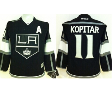Los Angeles Kings #11 Anze Kopitar Black Kids Jersey