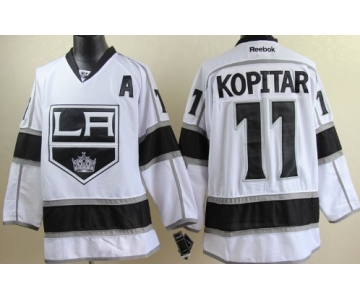 Los Angeles Kings #11 Anze Kopitar White Jersey