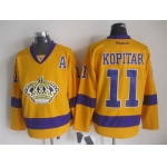Los Angeles Kings #11 Anze Kopitar Yellow Jersey
