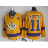 Los Angeles Kings #11 Anze Kopitar Yellow Jersey