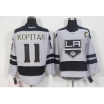 Men's Los Angeles Kings #11 Anze Kopitar Gray Alternate Stitched NHL 2016-17 Reebok Hockey Jersey