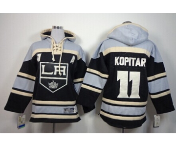 Old Time Hockey Los Angeles Kings #11 Anze Kopitar Black Kids Hoodie