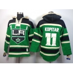 Old Time Hockey Los Angeles Kings #11 Anze Kopitar Green Hoodie