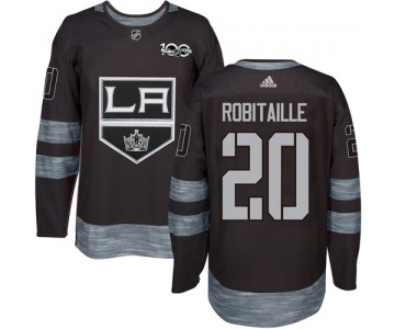 Adidas Kings #20 Luc Robitaille Black 1917-2017 100th Anniversary Stitched NHL Jersey