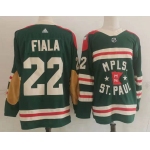 Men's Minnesota Wild #22 Kevin Fiala Green 2022 Winter Classic Adidas Stitched NHL Jersey