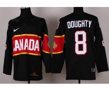 2014 Olympics Canada #8 Drew Doughty Black Jersey