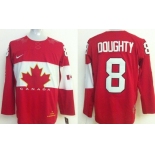 2014 Olympics Canada #8 Drew Doughty Red Jersey