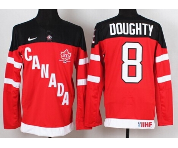 2014/15 Team Canada #8 Drew Doughty Red 100TH Jersey