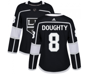 Adidas Los Angeles Kings #8 Drew Doughty Black Home Authentic Women's Stitched NHL Jersey