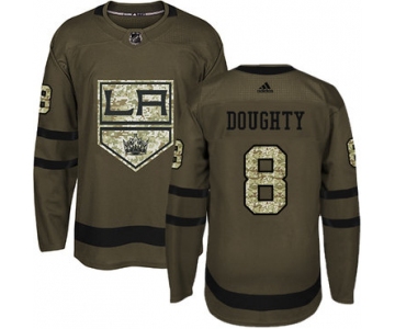 Adidas Los Angeles Kings #8 Drew Doughty Green Salute to Service Stitched Youth NHL Jersey