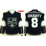 Los Angeles Kings #8 Drew Doughty Black Womens Jersey