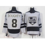 Men's Los Angeles Kings #8 Drew Doughty Gray Alternate Stitched NHL 2016-17 Reebok Hockey Jersey