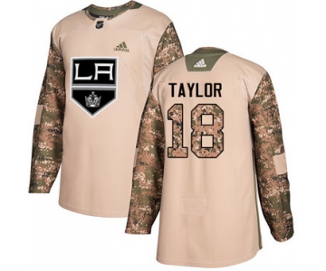Adidas Kings #18 Dave Taylor Camo Authentic 2017 Veterans Day Stitched NHL Jersey
