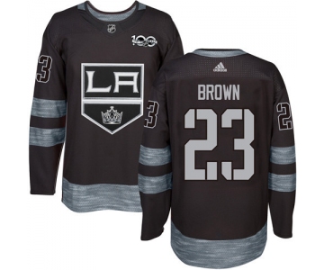 Adidas Kings #23 Dustin Brown Black 1917-2017 100th Anniversary Stitched NHL Jersey