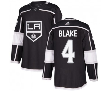 Adidas Kings #4 Rob Blake Black Home Authentic Stitched NHL Jersey