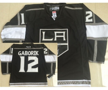 Los Angeles Kings #12 Marian Gaborik Black Jersey