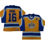 Los Angeles Kings #16 Marcel Dionne Yellow With Purple Throwback CCM Jersey