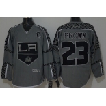 Los Angeles Kings #23 Dustin Brown Charcoal Gray Jersey