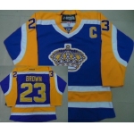 Los Angeles Kings #23 Dustin Brown Purple With Yellow Jersey