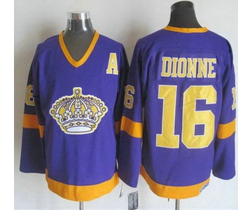 Men's Los Angeles Kings #16 Marcel Dionne 1977-79 Purple CCM Vintage Throwback Jersey