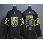 Men's Vegas Golden Knights #29 Marc-Andre Fleury Black Golden Adidas Stitched NHL Jersey