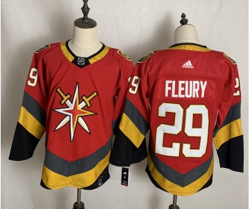 Men's Vegas Golden Knights #29 Marc-Andre Fleury Red Adidas 2020-21 Alternate Authentic Player NHL Jersey