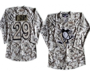 Pittsburgh Penguins #29 Marc-Andre Fleury White Camo Jersey