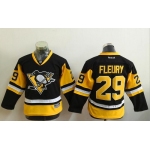 Youth Pittsburgh Penguins #29 Marc-Andre Fleury Black Third Reebok Hockey Jersey