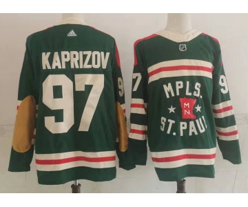 Men's Minnesota Wild #97 Kirill Kaprizov Green 2022 Winter Classic Adidas Stitched NHL Jersey
