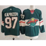 Men's Minnesota Wild #97 Kirill Kaprizov Green Stitched Jersey