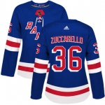 Adidas New York Rangers #36 Mats Zuccarello Royal Blue Home Authentic Women's Stitched NHL Jersey