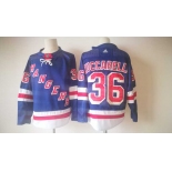 Men's New York Rangers #36 Mats Zuccarello Light Blue Home 2017-2018 Hockey Stitched NHL Jersey
