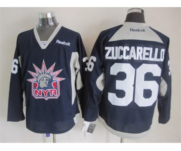 New York Rangers #36 Mats Zuccarello 2014 NYR Training Navy Blue Jersey