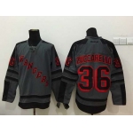 New York Rangers #36 Mats Zuccarello Charcoal Gray Jersey