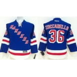 New York Rangers #36 Mats Zuccarello Light Blue Kids Jersey