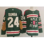 Men's Minnesota Wild #24 Matt Dumba Green 2022 Winter Classic Adidas Stitched NHL Jersey