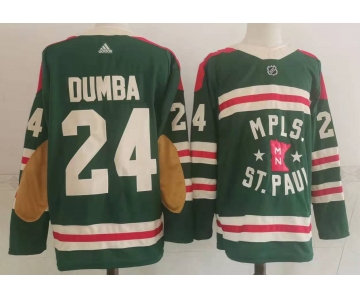 Men's Minnesota Wild #24 Matt Dumba Green 2022 Winter Classic Adidas Stitched NHL Jersey