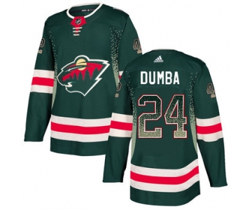 Men's Minnesota Wild #24 Matt Dumba Green Drift Fashion Adidas Jersey