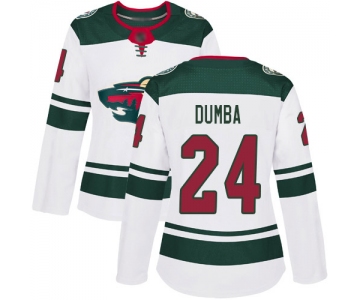 Minnesota Wild #24 Matt Dumba White Road Authentic Women's Stitched Hockey Jersey