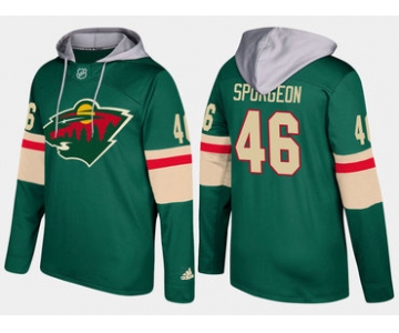 Adidas Minnesota Wild 46 Jared Spurgeon Name And Number Green Hoodie