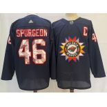 Men's Minnesota Wild #46 Jared Spurgeon 2022 Navy Native American Heritage Day Stitched Jersey