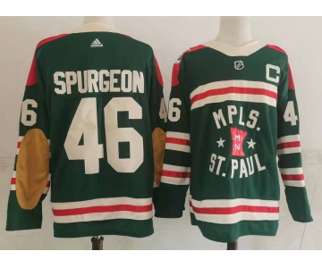 Men's Minnesota Wild #46 Jared Spurgeon Green 2022 Winter Classic Adidas Stitched NHL Jersey