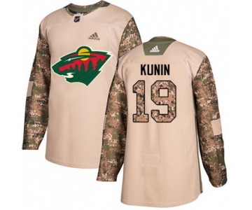 Adidas Wild #19 Luke Kunin Camo Authentic 2017 Veterans Day Stitched NHL Jersey