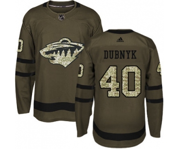 Adidas Wild #40 Devan Dubnyk Green Salute to Service Stitched NHL Jersey