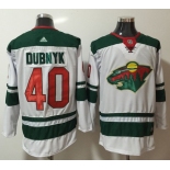 Adidas Wild #40 Devan Dubnyk White Road Authentic Stitched NHL Jersey