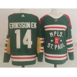 Men Minnesota Wild 14 Erikssonek Green Classic Edition 2022 Adidas NHL Jersey