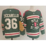 Men Minnesota Wild 36 Zuccarello Green Classic Edition 2022 Adidas NHL Jersey