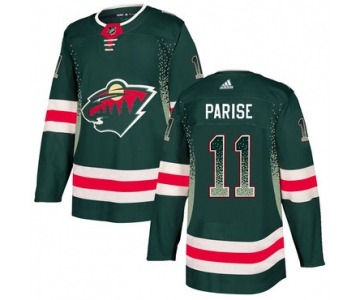 Men's Minnesota Wild #11 Zach Parise Green Drift Fashion Adidas Jersey